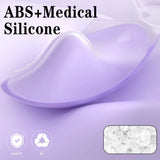 Myvelvettouch Lover Panty Vibrator with 'ABS + Medical Silicone' text and safety icons on a purple background