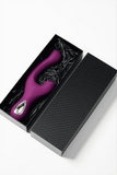 Myvelvettouch Elegant Purple G-Spot and Clitoral Sucking Vibrator 2-in-1 in a black box on a white background