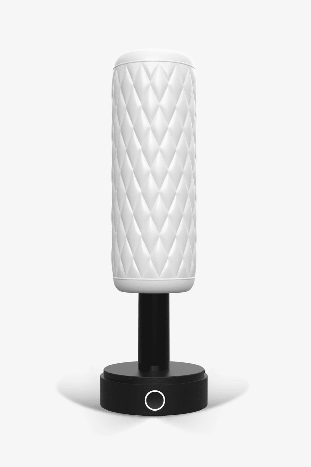 Myvelvettouch Heated Masturbation Cup with heated black base on a white background