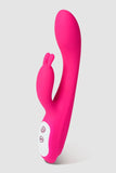 Myvelvettouch Heated Rabbit Vibrator on a light gray background