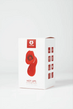 Myvelvettouch Sexy Red Lips Sucking Tongue Licking Vibrator and its package