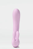 Purple Rabbit 3-in-1 Tapping and Sucking Vibrator on a white background