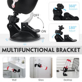 Multifunctional bracket with various application scenarios of Suction Cup Automatic Sucking Vibration Voice Aircraft Cup on a white background