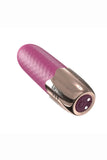 Myvelvettouch wine rose and golden bullet vibrator on a white background