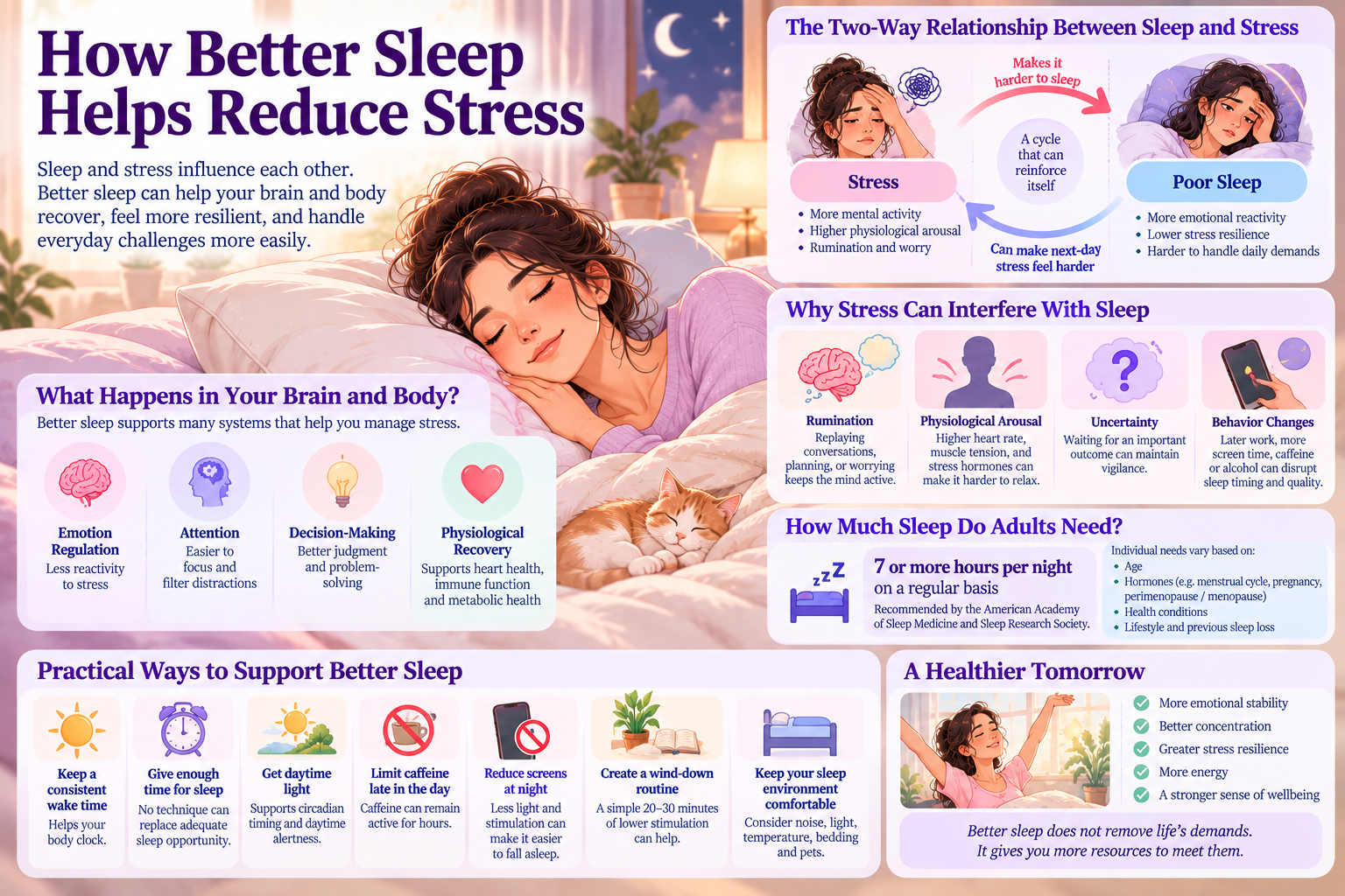 How Better Sleep Helps Reduce Stress