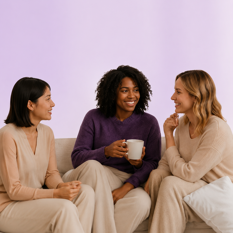 Women having an honest community conversation