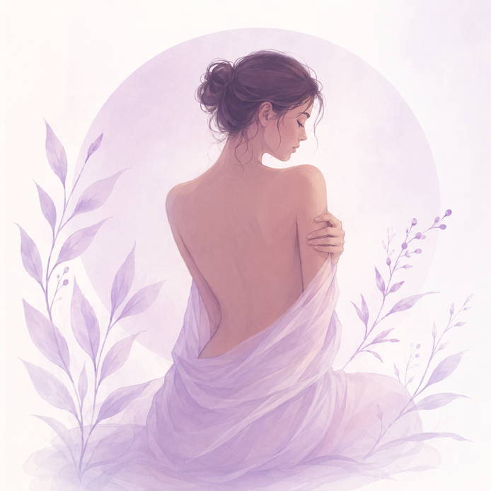 Woman enjoying a calm wellness moment