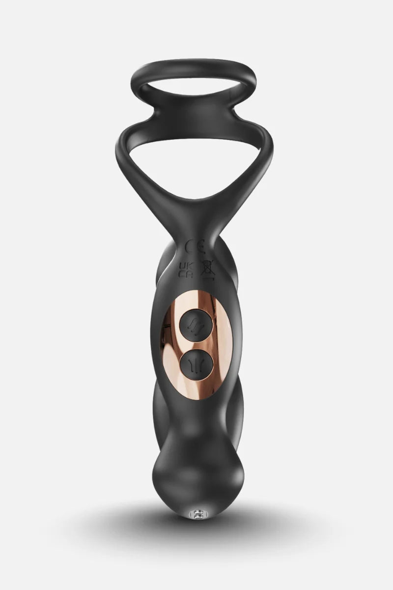 4‑in‑1 Prostate & Perineum Massager with Vibrating Ring