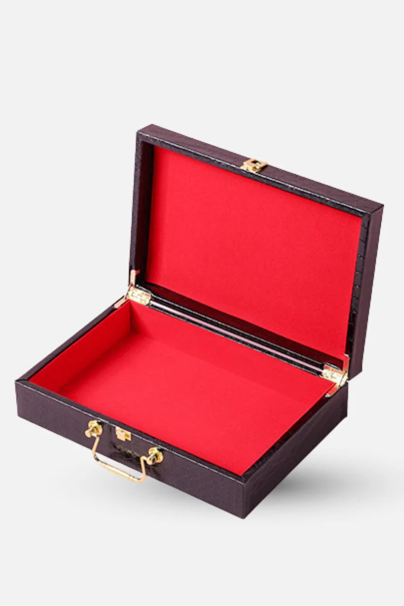 luxury tool box with red interior on a white background