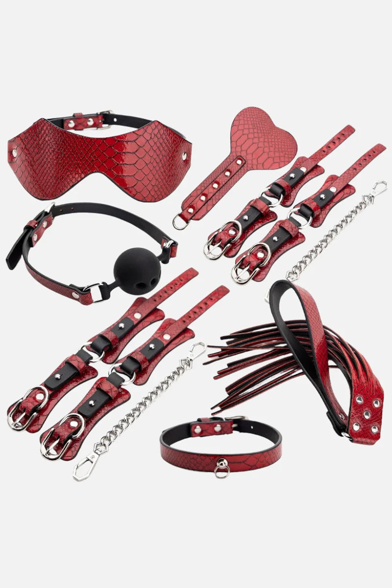 Crocodile Texture BDSM Role Play Kit – 7 Piece Set Secondary image