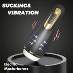 Myvelvettouch Automatically Electric Aircraft Masturbator Cup with 'Sucking & Vibration' text on a dark background