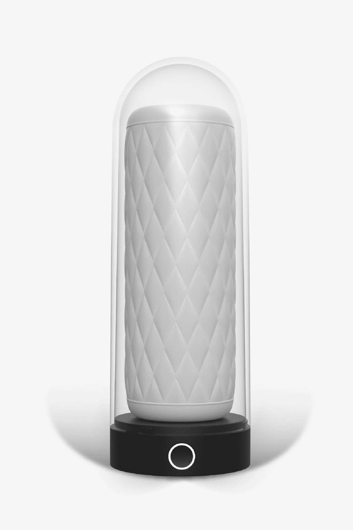 Myvelvettouch Heated Masturbation Cup with textured design on a white background Main image