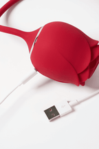 Myvelvettouch Rose 2-in-1 Clitoral Suction Stimulator with Egg Vibrator