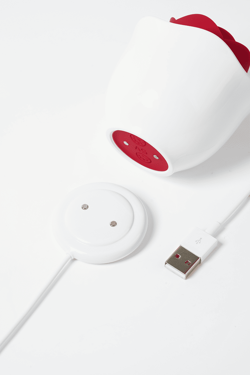 Rose Pot Suction Vibrator – Compact Rose-Shaped Clitoral Stimulator with 9 Air-Pulse & Vibration Modes