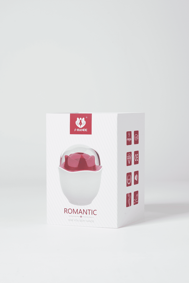 Rose Pot Suction Vibrator – Compact Rose-Shaped Clitoral Stimulator with 9 Air-Pulse & Vibration Modes