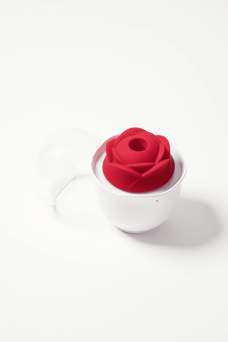 Rose Pot Suction Vibrator – Compact Rose-Shaped Clitoral Stimulator with 9 Air-Pulse & Vibration Modes Main image