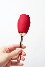 Rose Vibrator with Tongue Licking & Clitoral Stimulation – Magnetic USB Rechargeable, Waterproof, Flexible Design