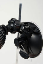 Black suction cup of Myvelvettouch Suction Cup Vibrating Dildo with Thrusting and Remote Control mount on a white background