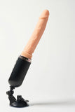 Myvelvettouch Suction Cup Vibrating Dildo with Thrusting and Remote Control on a white background