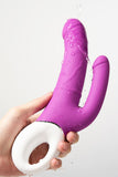 Realistic Dual Vibration Dildo – G-Spot & Prostate Vibrator with Simulated Design, 9 Vibration Modes, Magnetic USB Rechargeable