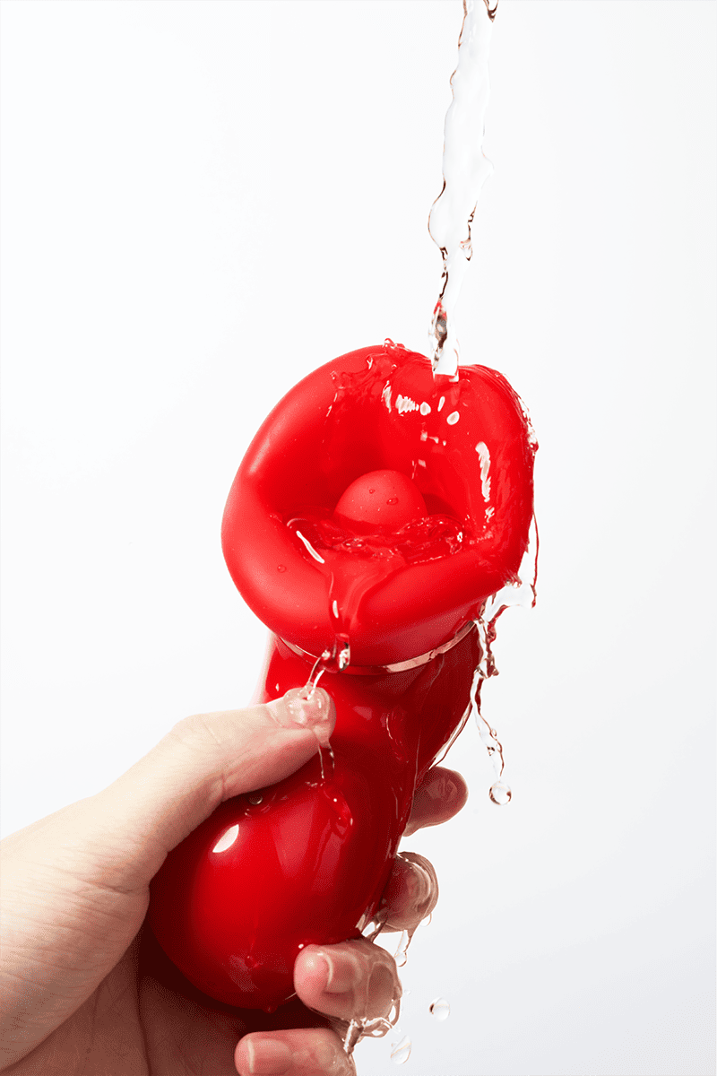 Sexy Red Lips Sucking Vibrator – Tongue Licking & Suction Massager