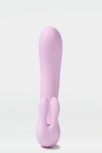 Purple Rabbit 3-in-1 Tapping and Sucking Vibrator on a white background