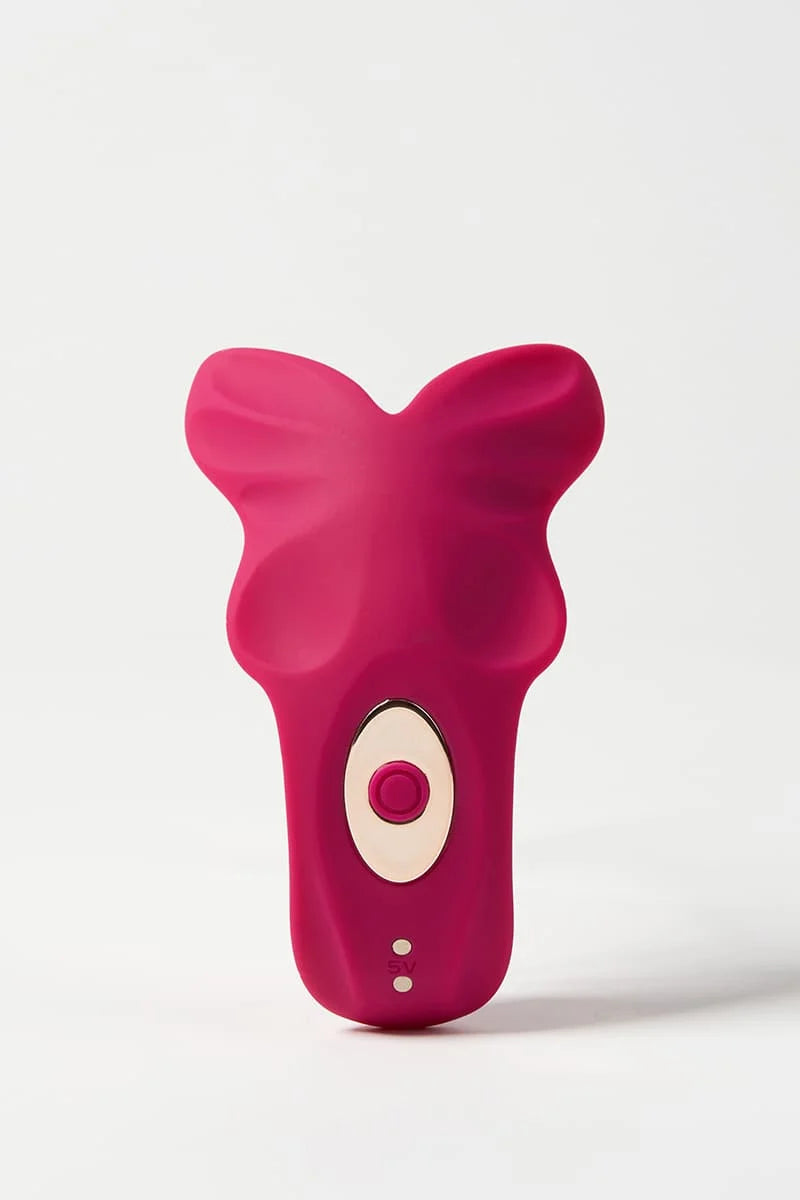Pink and white Myvelvettouch Remote control sex toys Panty Vibrator device on a light gray background Main image