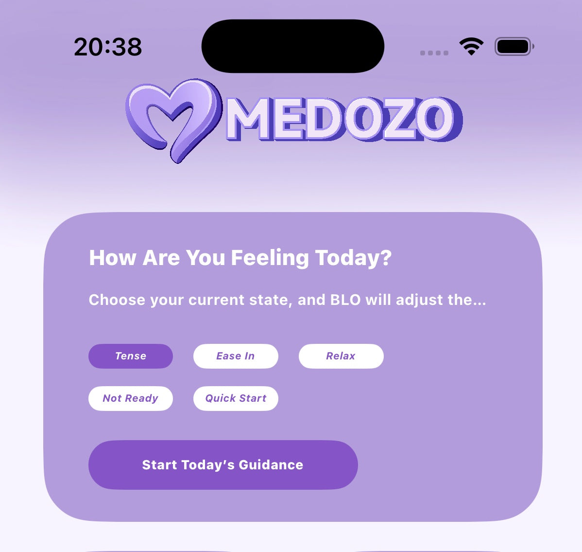 MEDOZO App personalized home experience