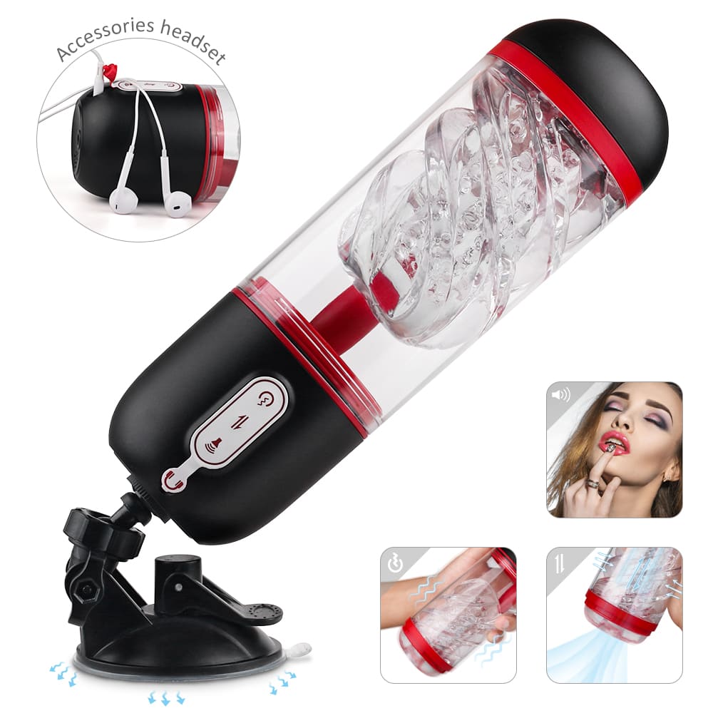 Suction Cup Automatic Sucking Vibration With Voice Aircraft Cup Masturbator