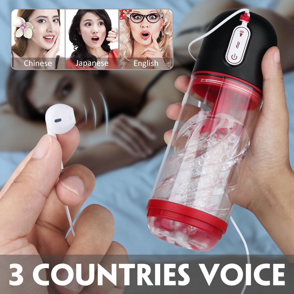 Suction Cup Automatic Sucking Vibration With Voice Aircraft Cup Masturbator