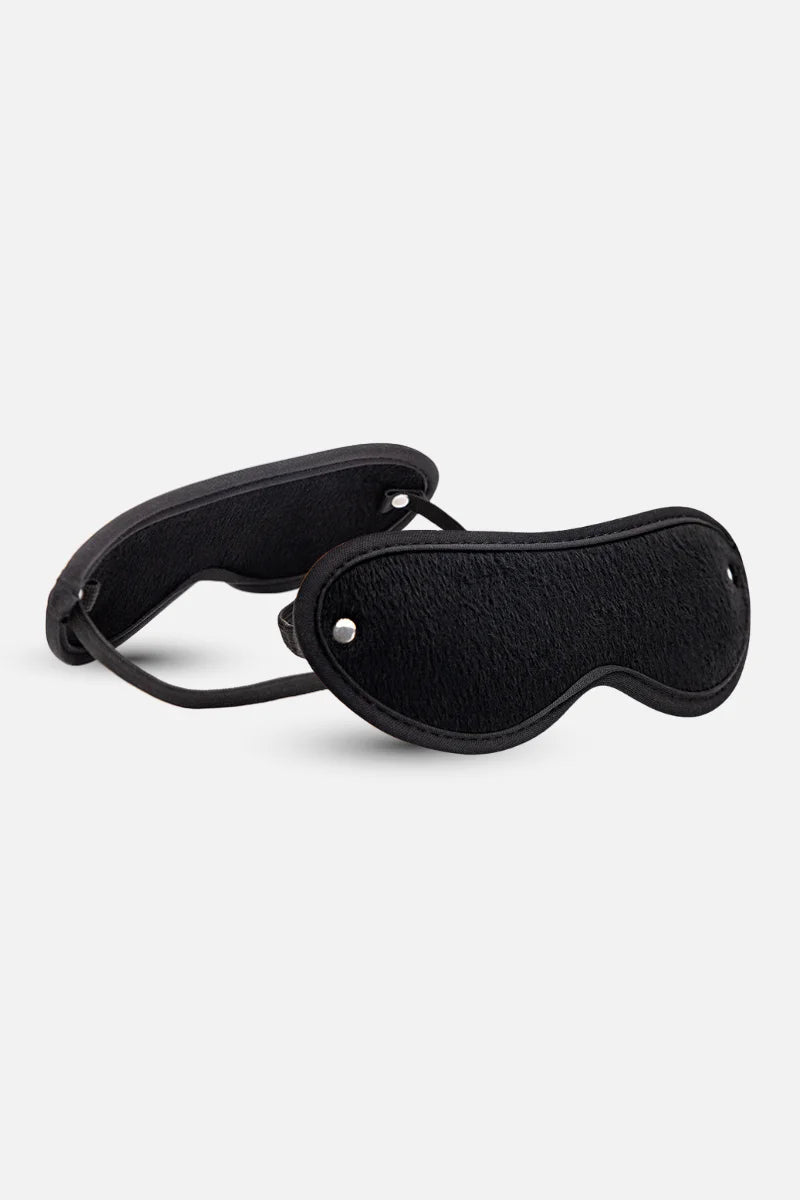 Black eye mask on a white background