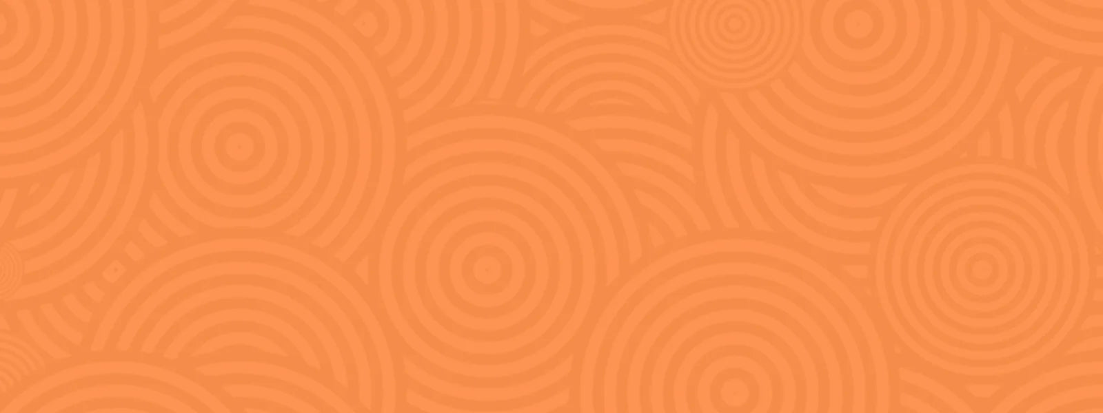 Pattern of concentric circles on an orange background