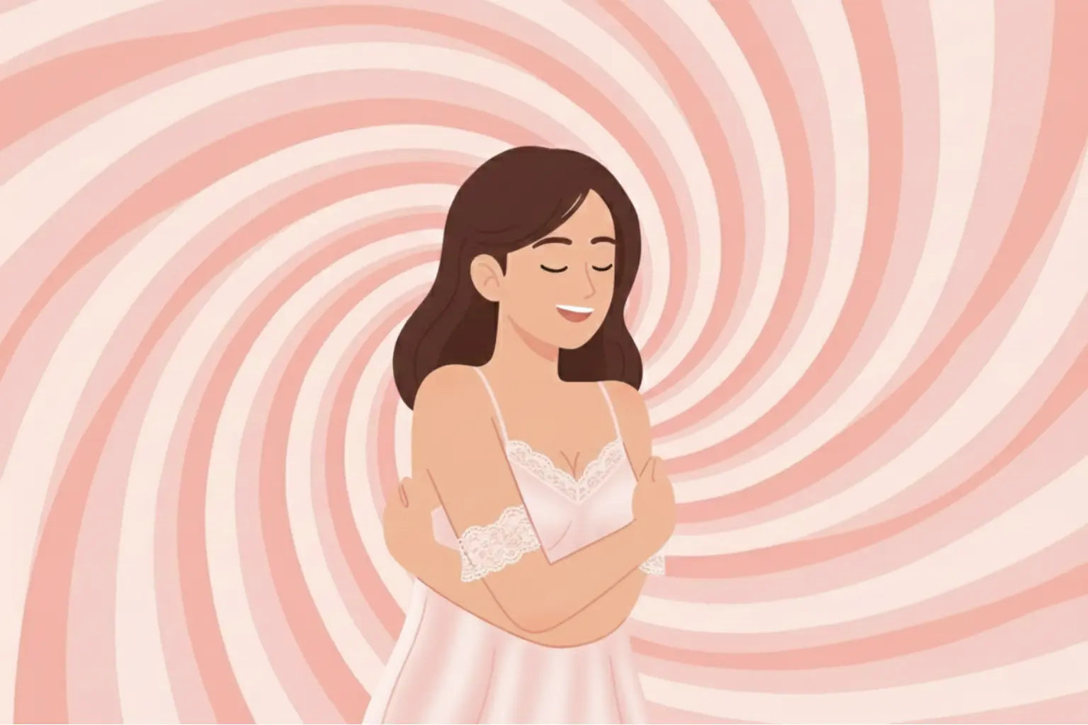 Illustration of three women's profiles with a leafy branch on a white background